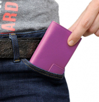 Secwal2 Kartenetui Geldbeutel RFID Leder pink