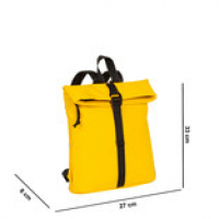 New-Rebels 'Mart' Roll-up Rucksack klein gelb
