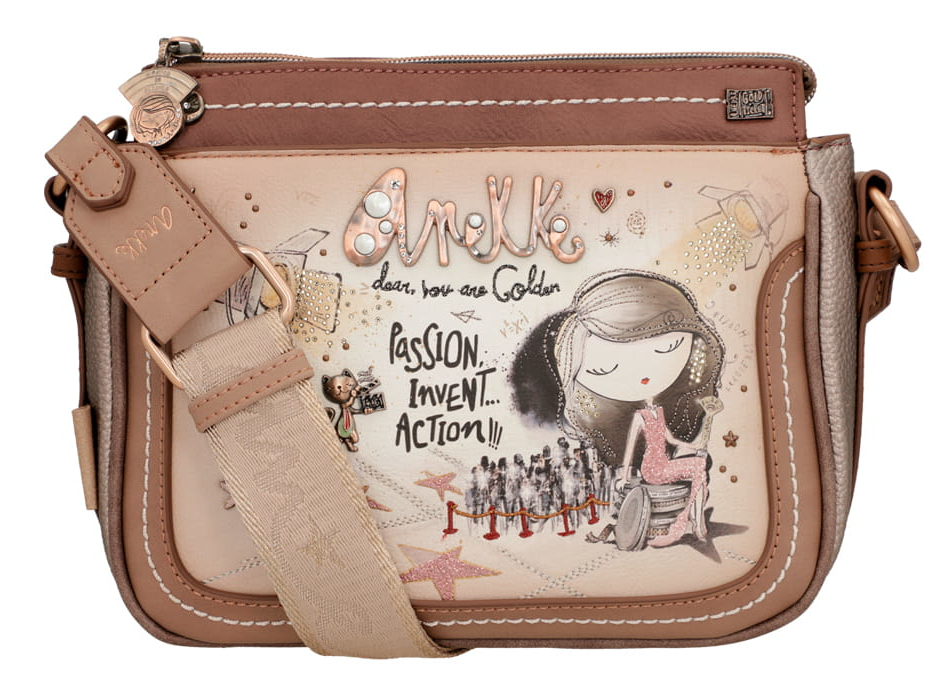 Anekke 'Hollywood' Damen Umhängetasche multicolor beige braun