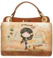 Anekke 'Peace & Love' Damen Handtasche klein multicolor beige braun
