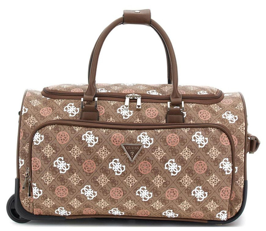 Guess 'Eliette' Wheeled Duffle Latte Logo Multi