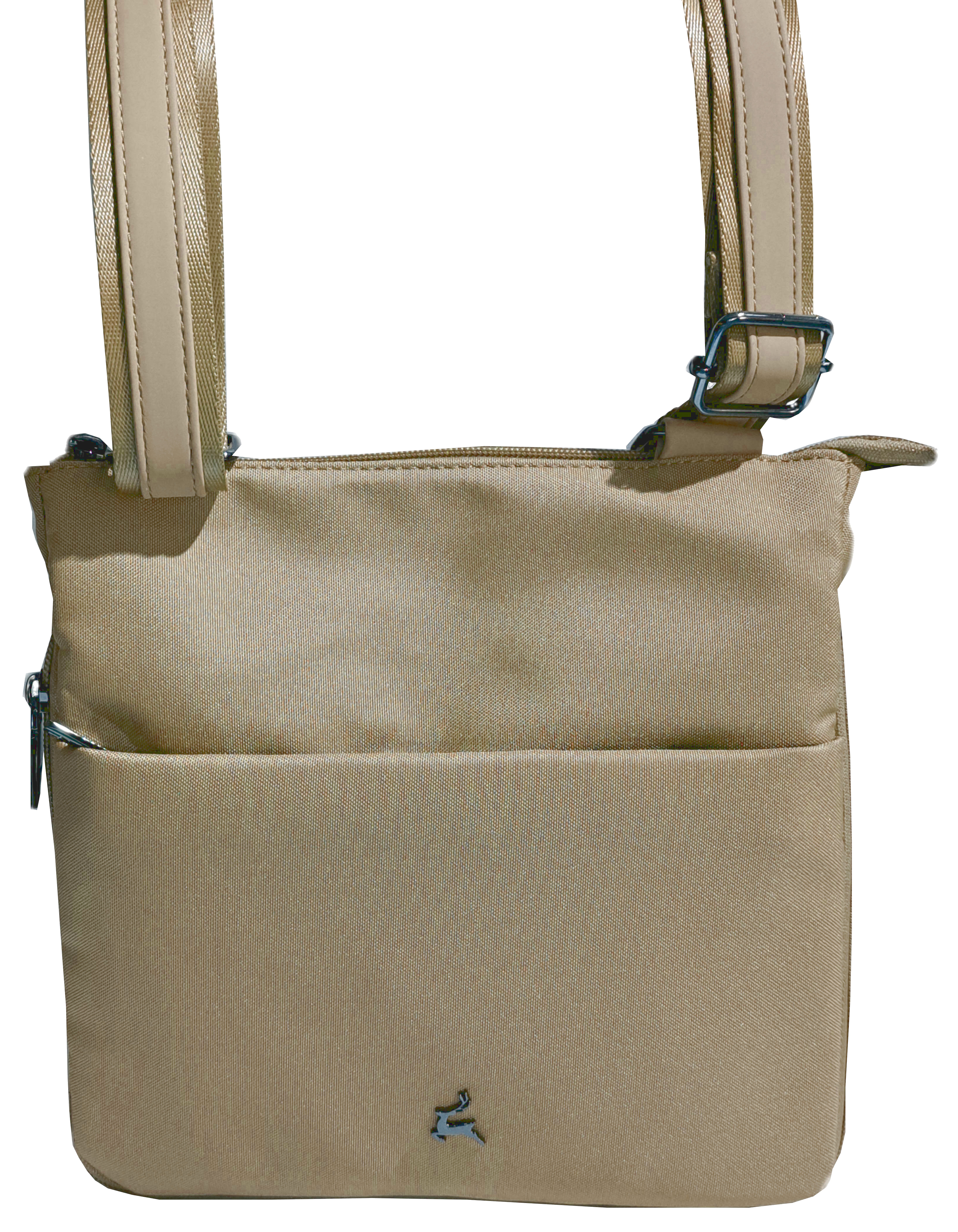 Prato 'LM Joyce' Umhängetasche Polyester/PU erweiterbar beige