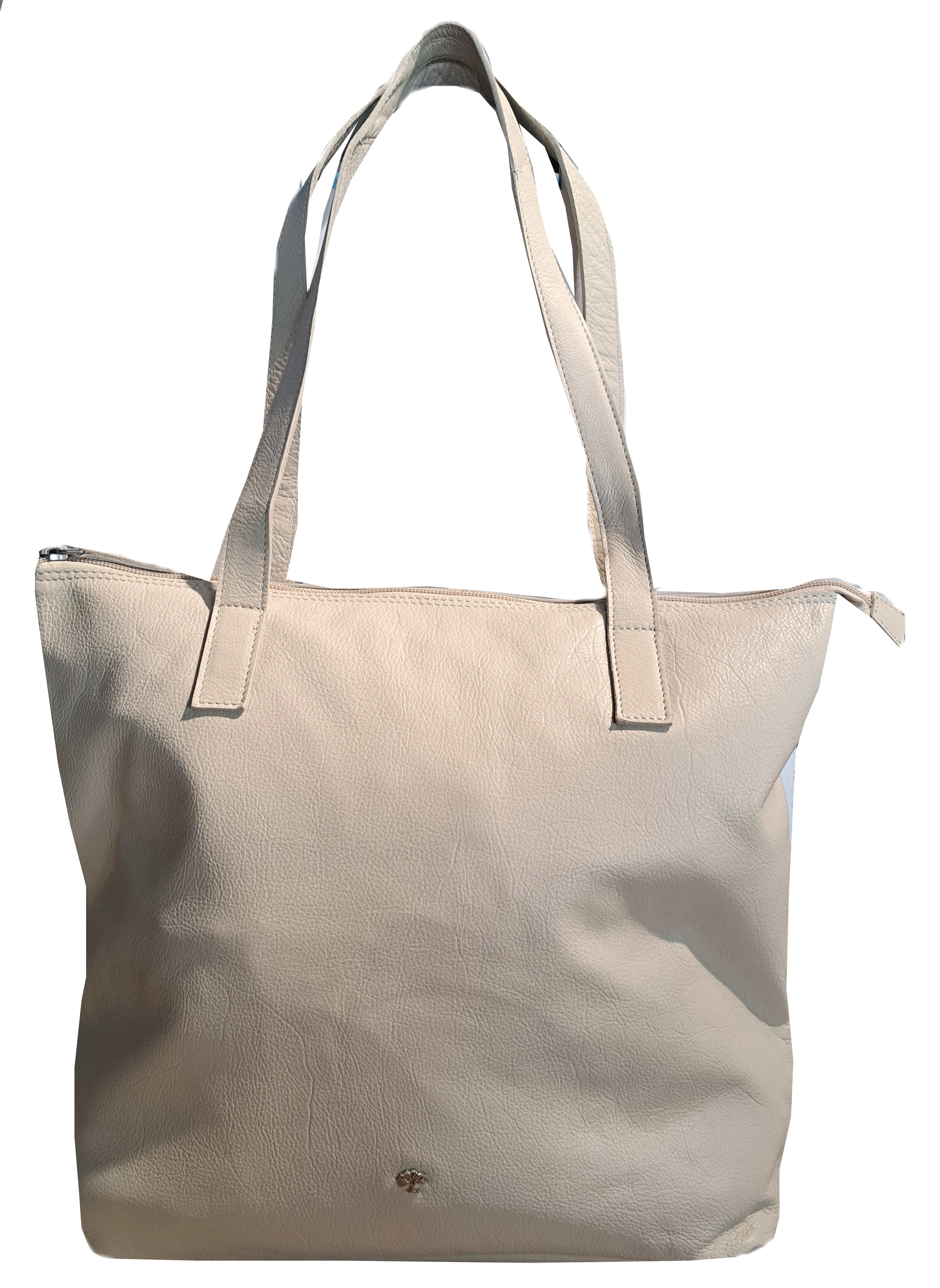 Prato 'Sharad' Shopper echt Rindleder beige