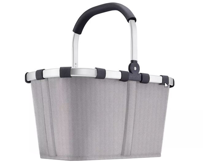 Reisenthel 'carrybag' Einkaufskorb Alurahmen herringbone grey