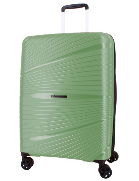 Franky 4-Rad Trolley L 76cm 108l superleicht 3,6kg Polypropylen metallic light green