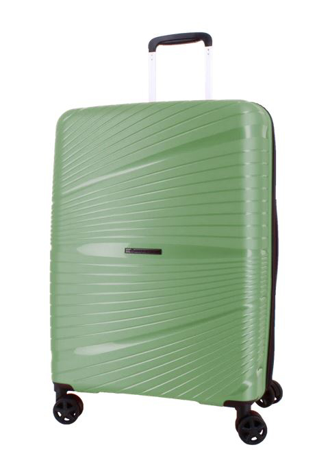 Franky 4-Rad TrolleyM 66cm 80/87l erweiterbar superleicht 2,88kg Polypropylen metallic light green