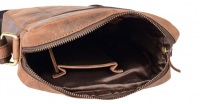 Hodalump 'Mike' Schultertasche echt Leder braun