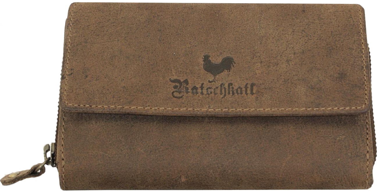 Ratschkatl 'Resal' Langbörse echt Rindleder braun